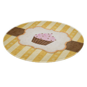 Vintage-Cupcake-Hintergrund Schneidebrett