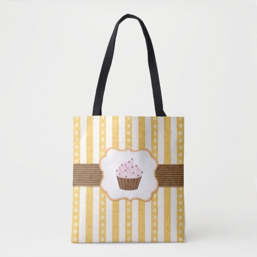 Vintage-Cupcake-Hintergrund Tasche (Vorderseite)