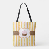 Vintage-Cupcake-Hintergrund Tasche (Rückseite)