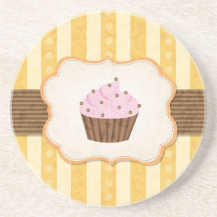 Vintage-Cupcake-Hintergrund Untersetzer