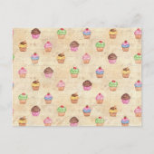 Vintage Cupcakes Postkarte (Vorderseite)