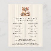 Vintage Cupcakes Retro Bäckerei Konditorei Flyer (Vorne)