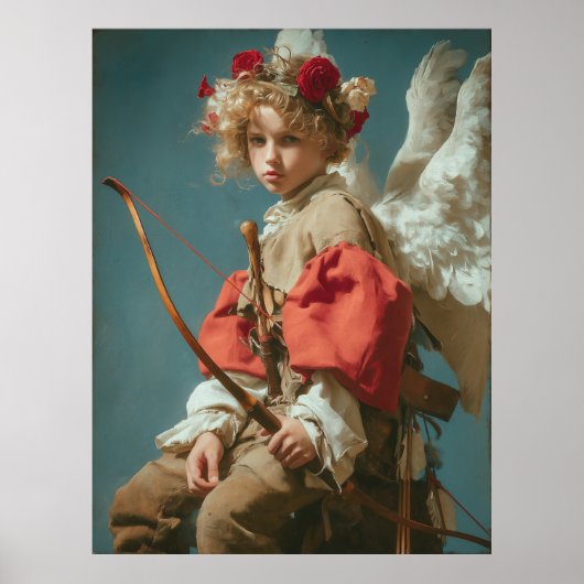 Vintage Cupid Angel  Poster (Vorne)