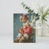 Vintage Cupid Angel  Postkarte (Stehend Vorderseite)
