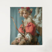 Vintage Cupid Engel Wandteppich (Vorderseite)