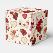 Vintage Cupid Floral Birthday Valentine Geschenkschachtel (Rückseite)