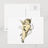 Vintage Cupid-Illustration Postkarte (Vorne/Hinten)