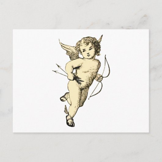 Vintage Cupid-Illustration Postkarte (Vorderseite)