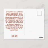 Vintage Cupid with Rose Bouquet Postkarte (Rückseite)