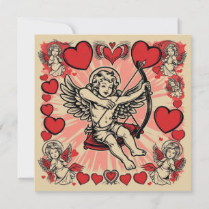 Vintage Cupide-Liebe Einladung