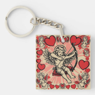 Vintage Cupide-Liebe Schlüsselanhänger