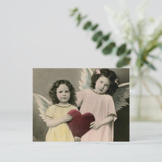 Vintage Cupids Postkarte (Stehend Vorderseite)