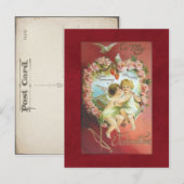 Vintage Cupids Valentine Postkarte (Vorne/Hinten)