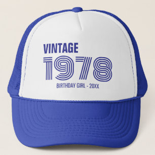 Vintage Custom 30. 40. 50. 60. Geburtstagskolade Truckerkappe
