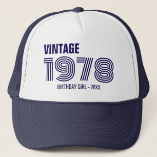 Vintage Custom 30. 40. 50. 60. Geburtstagskolade Truckerkappe