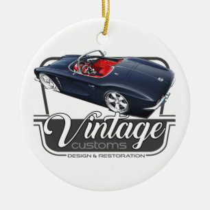 Vintage Custom Corvette Keramik Ornament