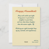 Vintage Custom text Happy Hanukkah✡️, Feiertagskarte (Rückseite)