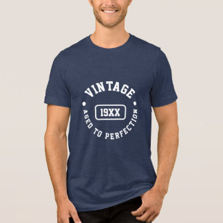 Vintage Custom Year – Aged to Perfection Design Tri-Blend Shirt
