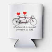 Vintage Cute Tandem Bicycle Custom Wedding Dosenkühler (Vorderseite)
