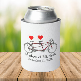 Vintage Cute Tandem Bicycle Custom Wedding Dosenkühler