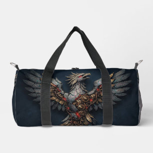 Vintage Cyber-Phoenix: Gealtertes Gold & Neon-Myth Duffle Bag