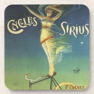 Vintage Cycles Sirius Fahrradposter Untersetzer