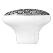 Vintage Cyclistinsignien Keramikknauf (Seitenansicht)