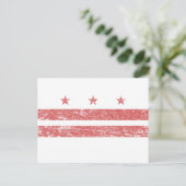 Vintage D.C.-Flagge Postkarte (Stehend Vorderseite)