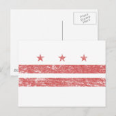 Vintage D.C.-Flagge Postkarte (Vorne/Hinten)