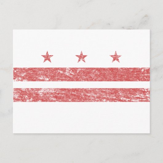 Vintage D.C.-Flagge Postkarte (Vorderseite)