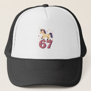 Vintage Dabbing Einhorn 67 Regenbogen Geburtstags- Truckerkappe