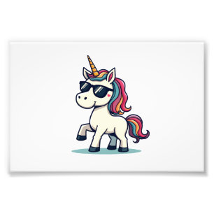 Vintage Dabbing Einhorn Regenbogen Cartoon Vektor  Fotodruck