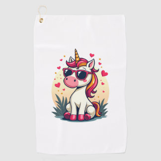 Vintage Dabbing Einhorn Regenbogen Sonnenbrille Re Golfhandtuch