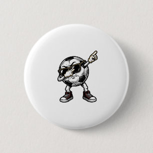 Vintage Dabbing Fußball T-Shirt Design (2)_1 Button