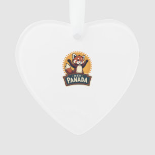 Vintage Dabbing Roter Panda Retro Tier Grafik 2 Ornament