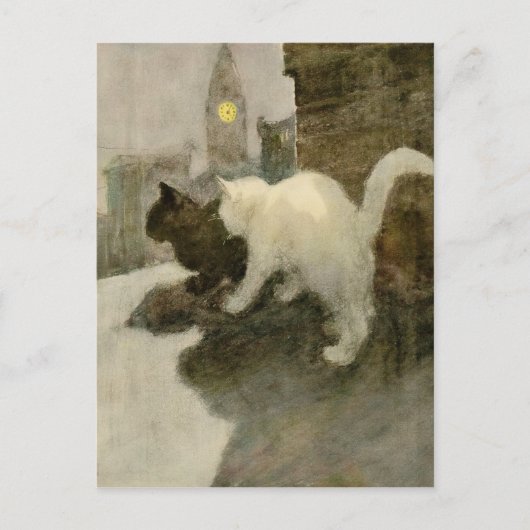 Vintage Dachdeckerkatzen in London Ankündigungspostkarte (Vorderseite)