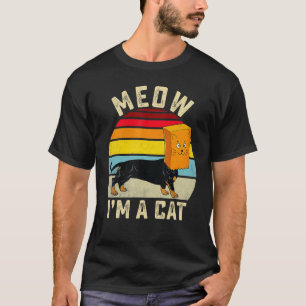 Vintage-Dachshund-Attrappe-Katze-Retro-Frauen-Männ T-Shirt
