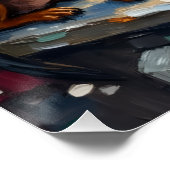 Vintage Dachshund by Cozy Christmas Window Poster (Ecke)