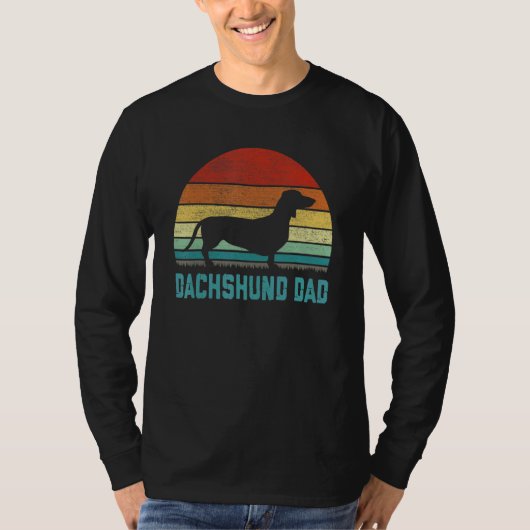 Vintage Dachshund Dad  Dog T-Shirt (Vorderseite)