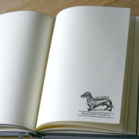 Vintage-Dachshund-Ex-Libris-Bibliotheksbuch