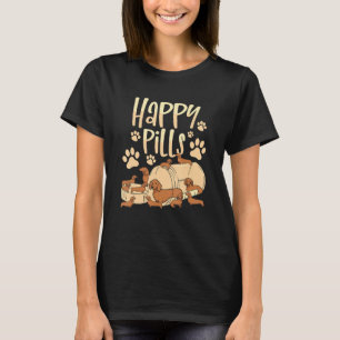 Vintage Dachshund Glücklicher Cooler Hund Fan Hund T-Shirt