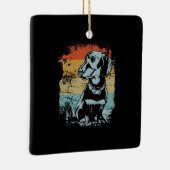 Vintage Dachshund Keramikornament (Rechts)