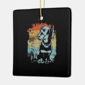 Vintage Dachshund Keramikornament (Links)