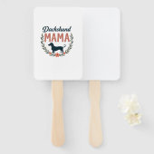 Vintage-Dachshund-Mama-Blumen-Hundefreund-Vektor-D Fächer (Vorne und Hinten)