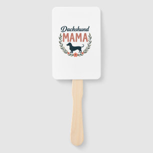 Vintage-Dachshund-Mama-Blumen-Hundefreund-Vektor-D Fächer