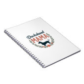 Vintage Dachshund Mama Floral Dog Lover Vector Des Notizblock (Rechte Seite)