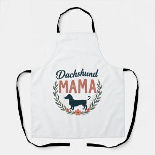 Vintage Dachshund Mama Floral Hundeliebhaber Vekto Schürze
