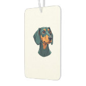 Vintage-Dachshund-Porträtkunst Retro-Hund-Illustra Autolufterfrischer (Links)