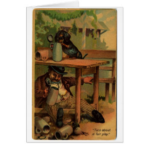 Vintage - Dachshund-Trinkkumpels,
