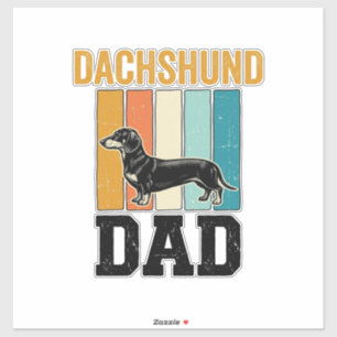 Vintage-Dachshund-Vater-Hundefan-Vector-Design_1 Aufkleber